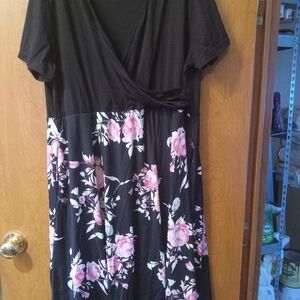 Floral Black Dress